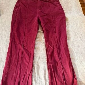 Next UK burgundy straight leg pants